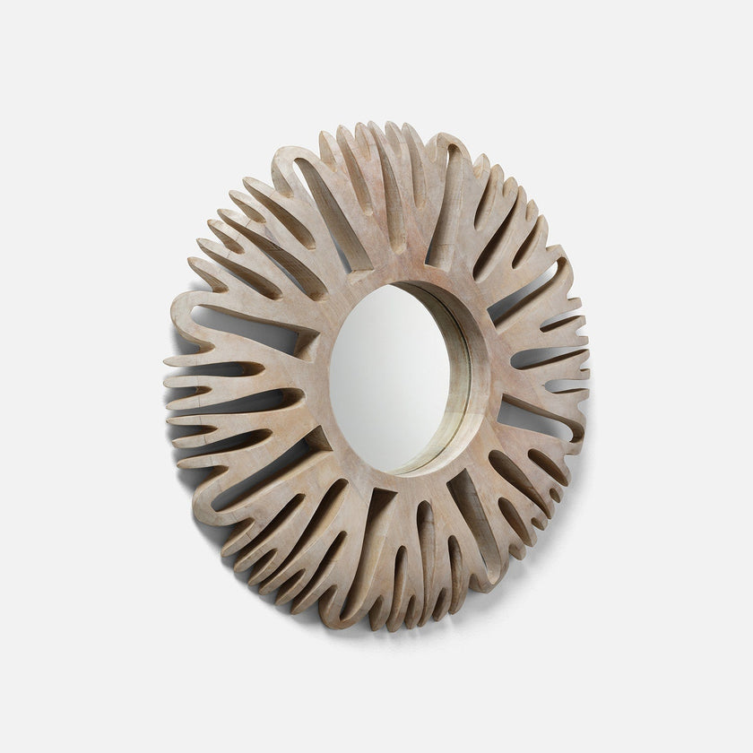 Sedona Abstract Floral Wood Mirror