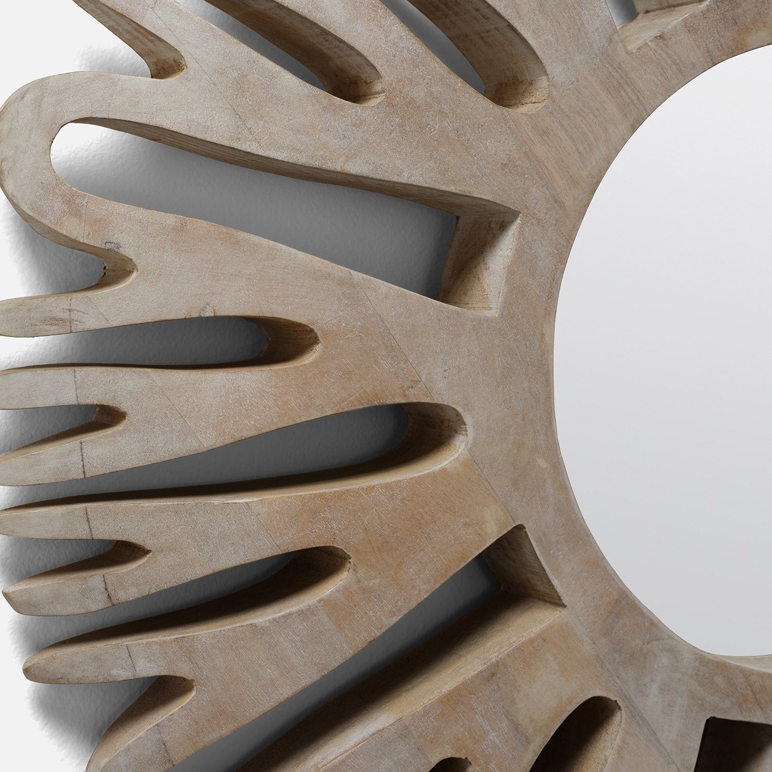 Sedona Abstract Floral Wood Mirror