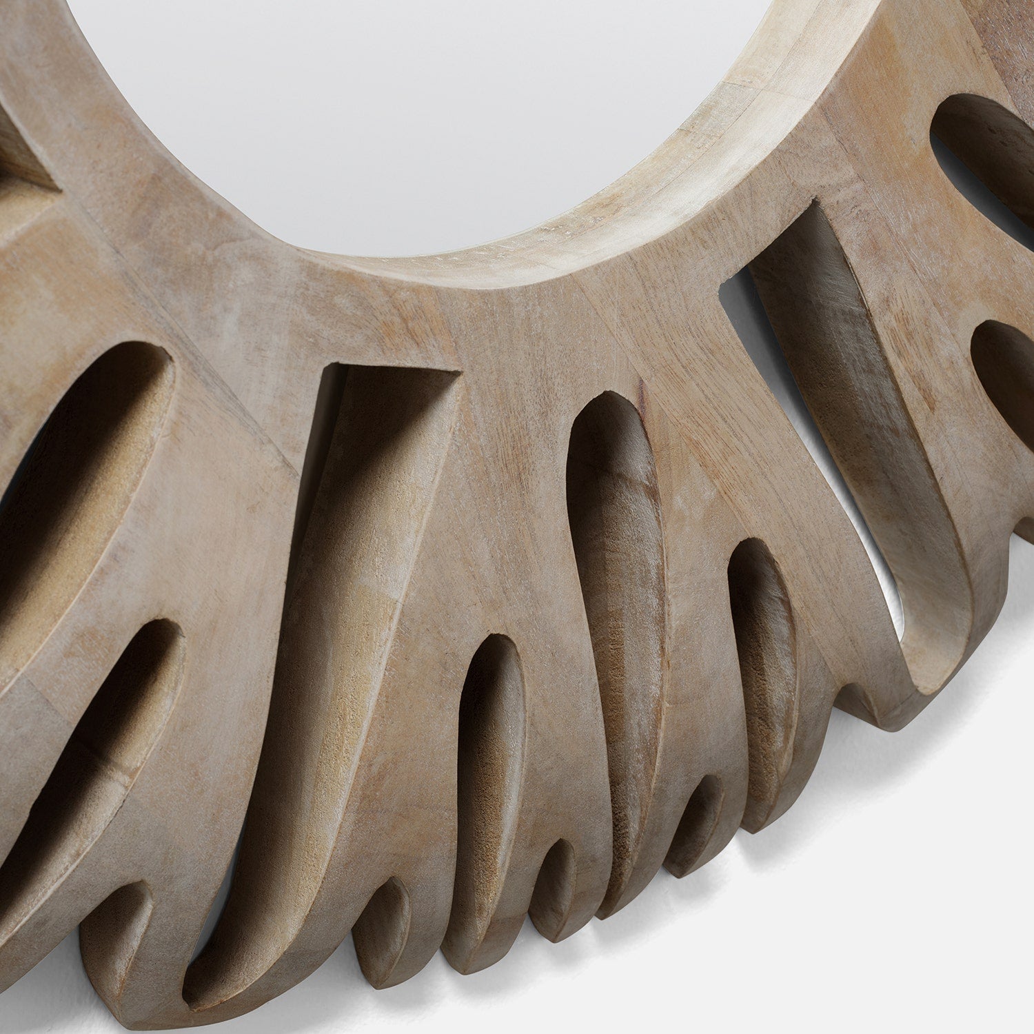 Sedona Abstract Floral Wood Mirror