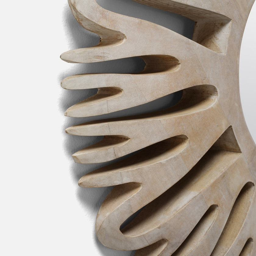 Sedona Abstract Floral Wood Mirror