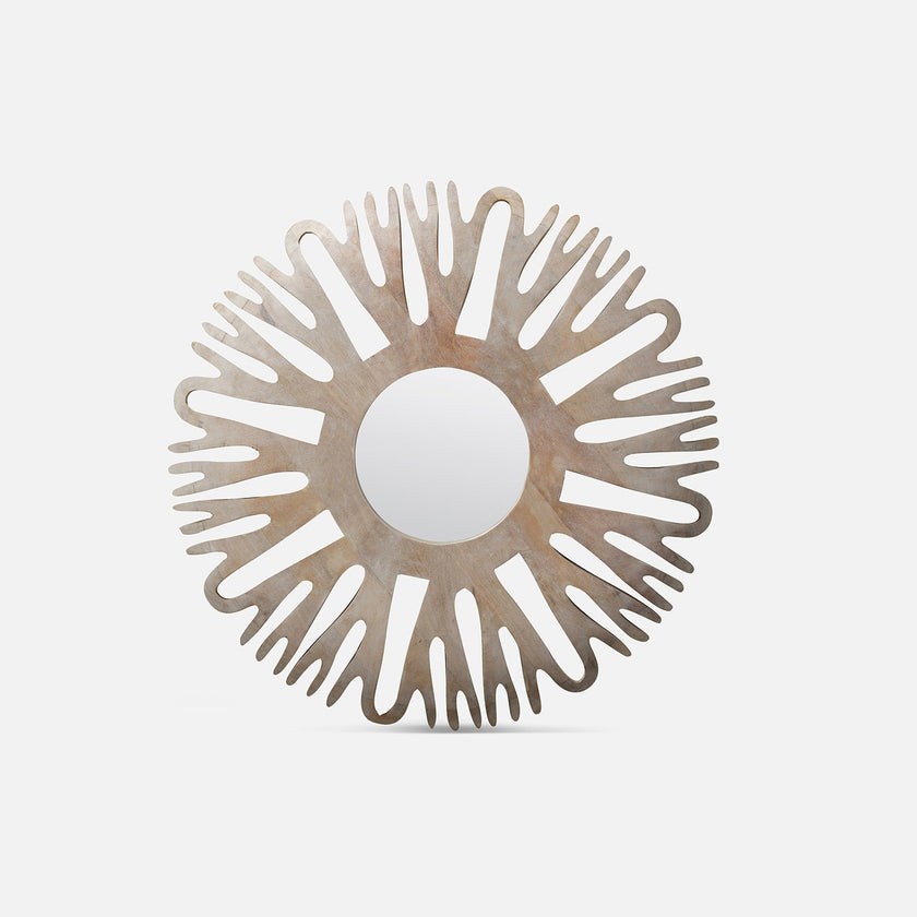 Sedona Abstract Floral Wood Mirror
