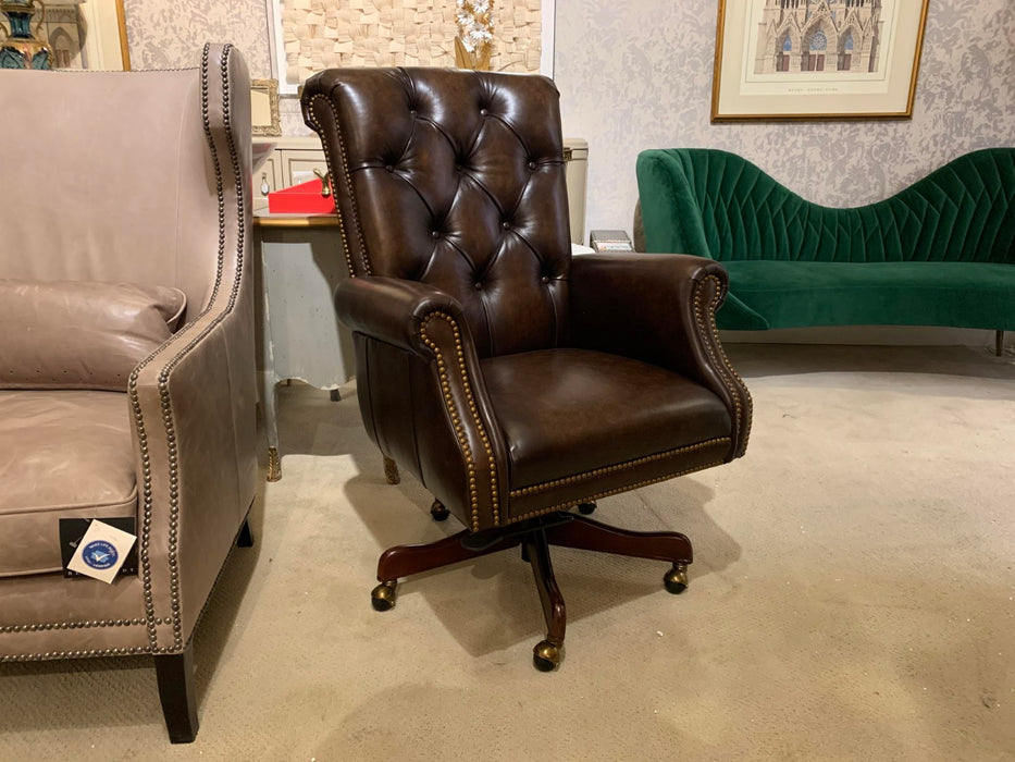 Maitland Smith Kramer Swivel Chair Floor Sample