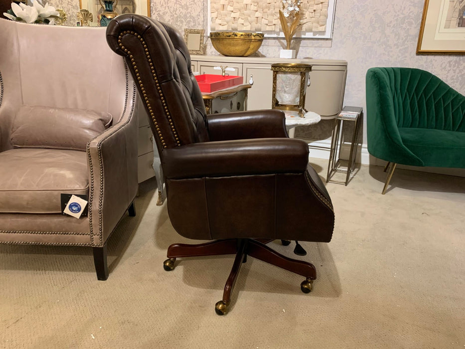 Maitland Smith Kramer Swivel Chair Floor Sample