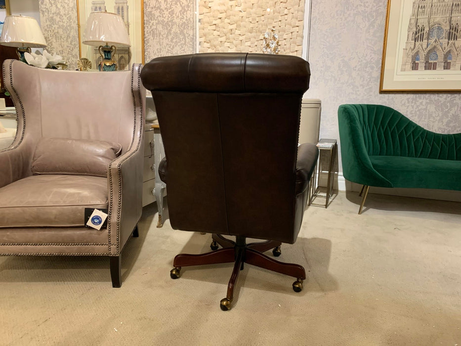 Maitland Smith Kramer Swivel Chair Floor Sample