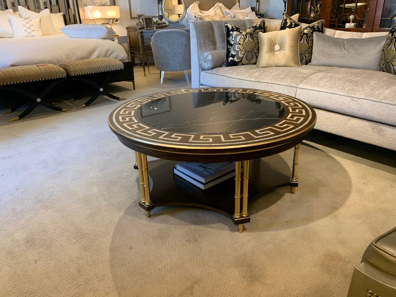 Marge Carson Quince Cocktail Table Floor Sample