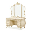 Michael Amini Platine de Royale Vanity Set with Mirror and Bench - Champagne