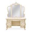Michael Amini Platine de Royale Vanity Set with Mirror and Bench - Champagne