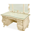 Michael Amini Platine de Royale Vanity Set with Mirror and Bench - Champagne