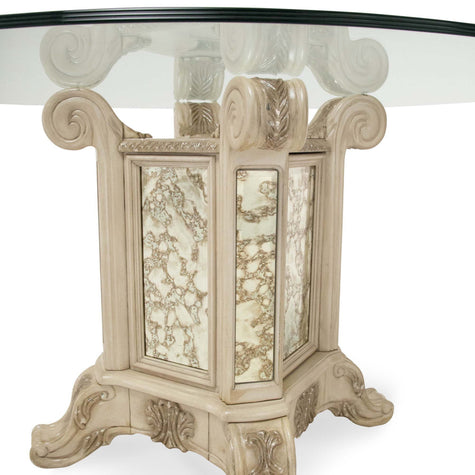 Michael Amini Platine de Royale Round Dining Table - Champagne