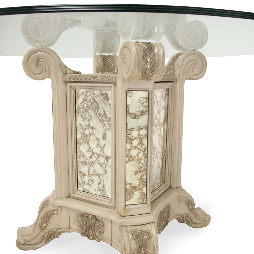 Michael Amini Platine de Royale Round Dining Table - Champagne