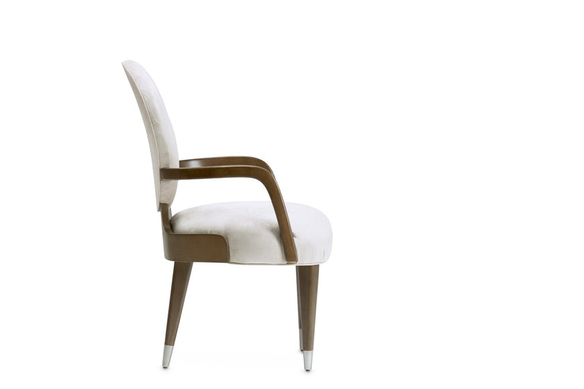 Michael Amini Roxbury Park Slate Dining Arm Chair - Set of 2