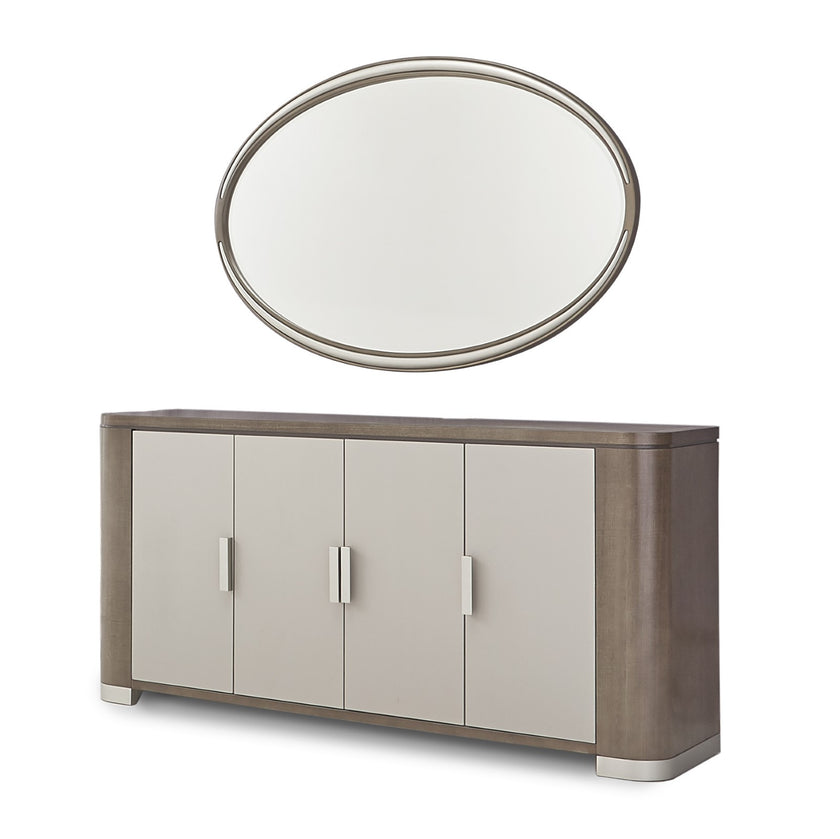 Michael Amini Roxbury Park Sideboard & Mirror - Slate