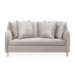Michael Amini Roxbury Park Velvet Loveseat - Steel/Slate