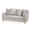 Michael Amini Roxbury Park Velvet Loveseat - Steel/Slate