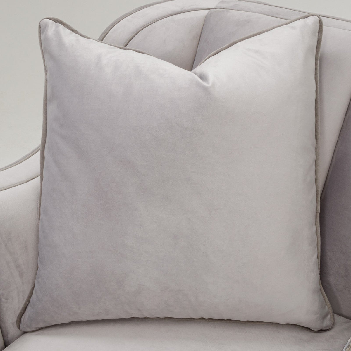 Michael Amini Roxbury Park Velvet Loveseat - Steel/Slate