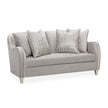 Michael Amini Roxbury Park Velvet Loveseat - Steel/Slate