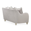 Michael Amini Roxbury Park Velvet Loveseat - Steel/Slate