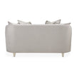 Michael Amini Roxbury Park Velvet Loveseat - Steel/Slate