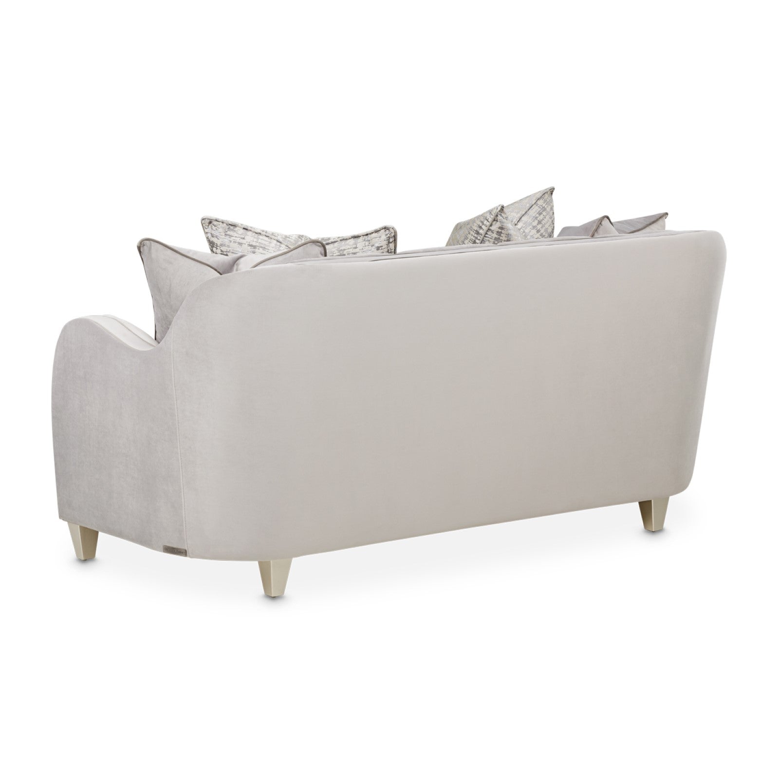Michael Amini Roxbury Park Velvet Loveseat - Steel/Slate