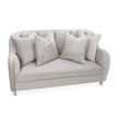 Michael Amini Roxbury Park Velvet Loveseat - Steel/Slate