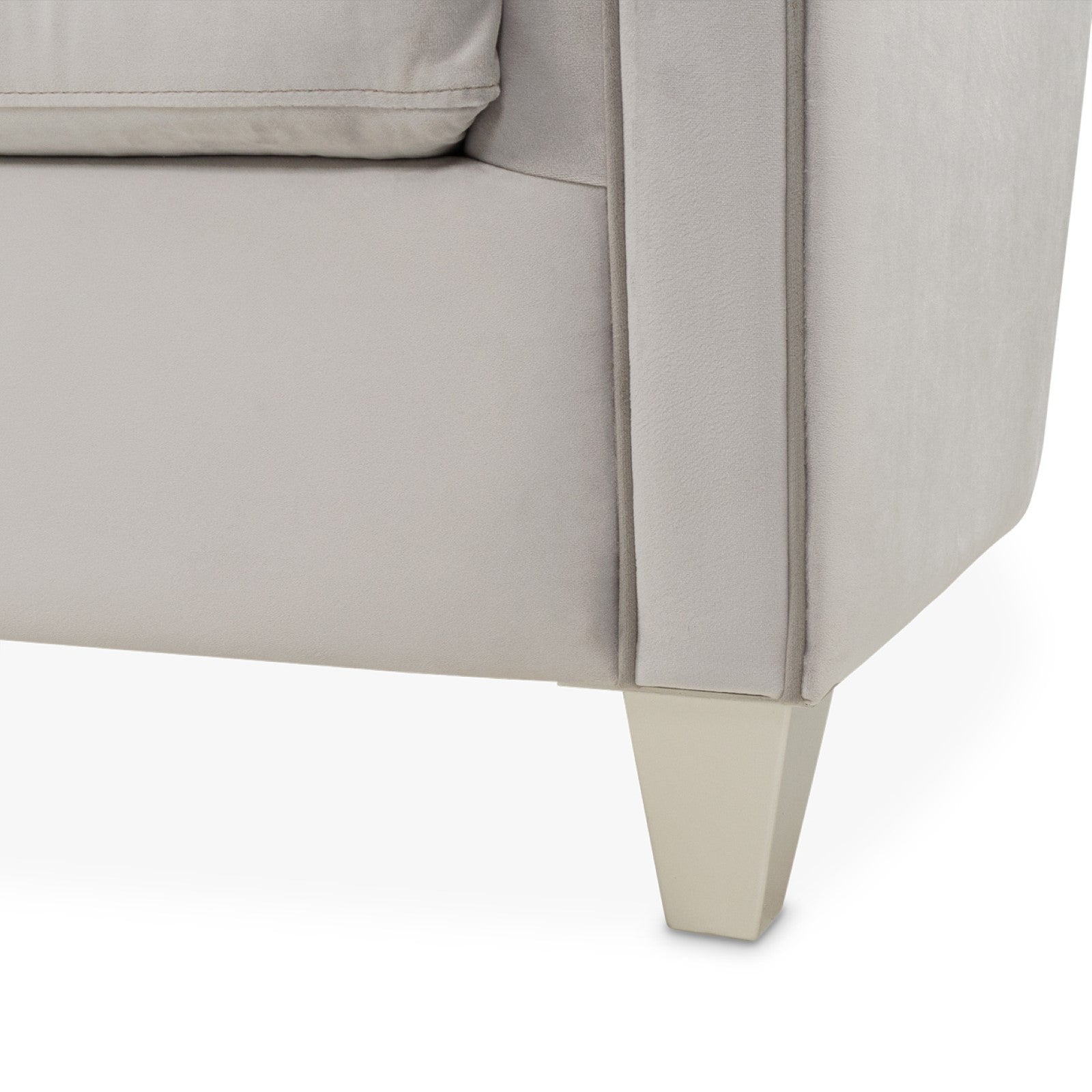 Michael Amini Roxbury Park Velvet Loveseat - Steel/Slate