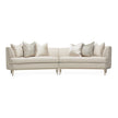 Michael Amini Malibu Crest 2-Piece Sofa - Pearl/Chardonnay