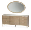 Michael Amini Malibu Crest Dresser with Mirror - Blush