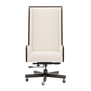 Michael Amini Belmont Place Swivel Desk Chair - Espresso