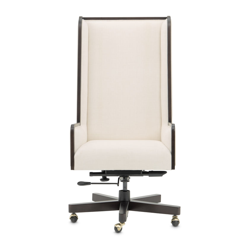 Michael Amini Belmont Place Swivel Desk Chair - Espresso