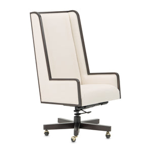Michael Amini Belmont Place Swivel Desk Chair - Espresso