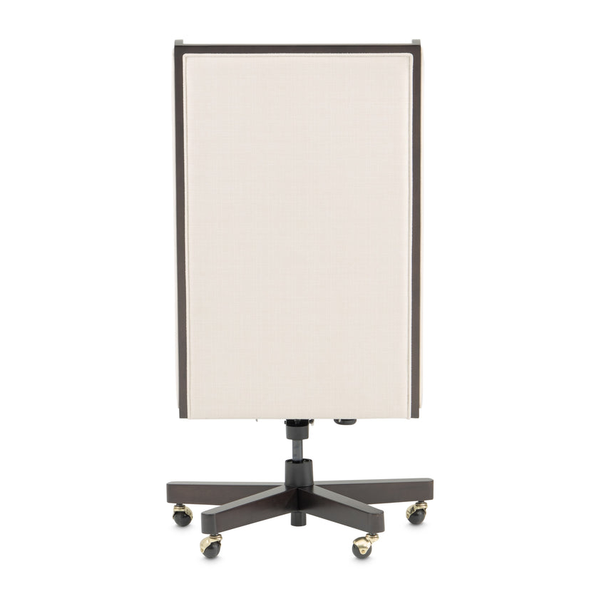 Michael Amini Belmont Place Swivel Desk Chair - Espresso