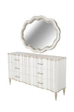 Michael Amini London Place Dresser with Mirror - Creamy Pearl