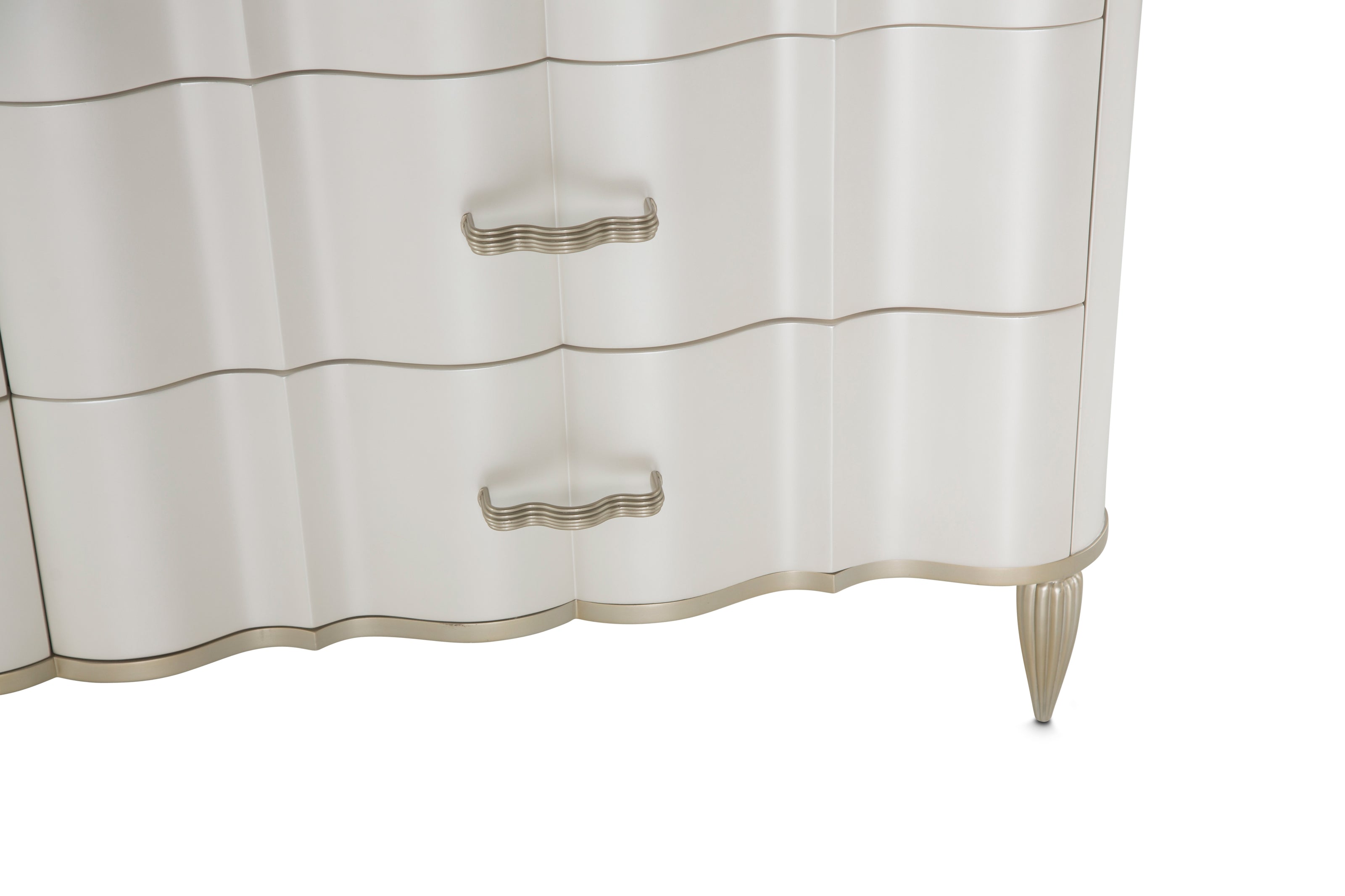 Michael Amini London Place Dresser with Mirror - Creamy Pearl