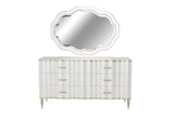 Michael Amini London Place Dresser with Mirror - Creamy Pearl