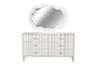 Michael Amini London Place Dresser with Mirror - Creamy Pearl