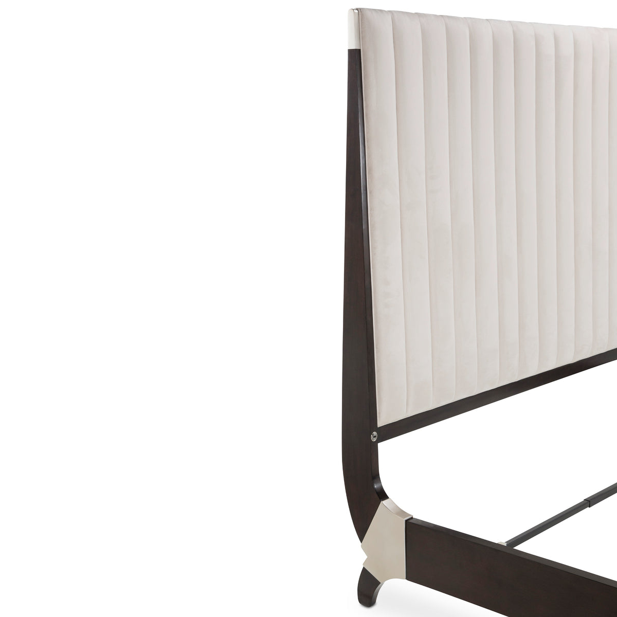 Michael Amini Paris Chic Tufted Sleigh Bed - Espresso