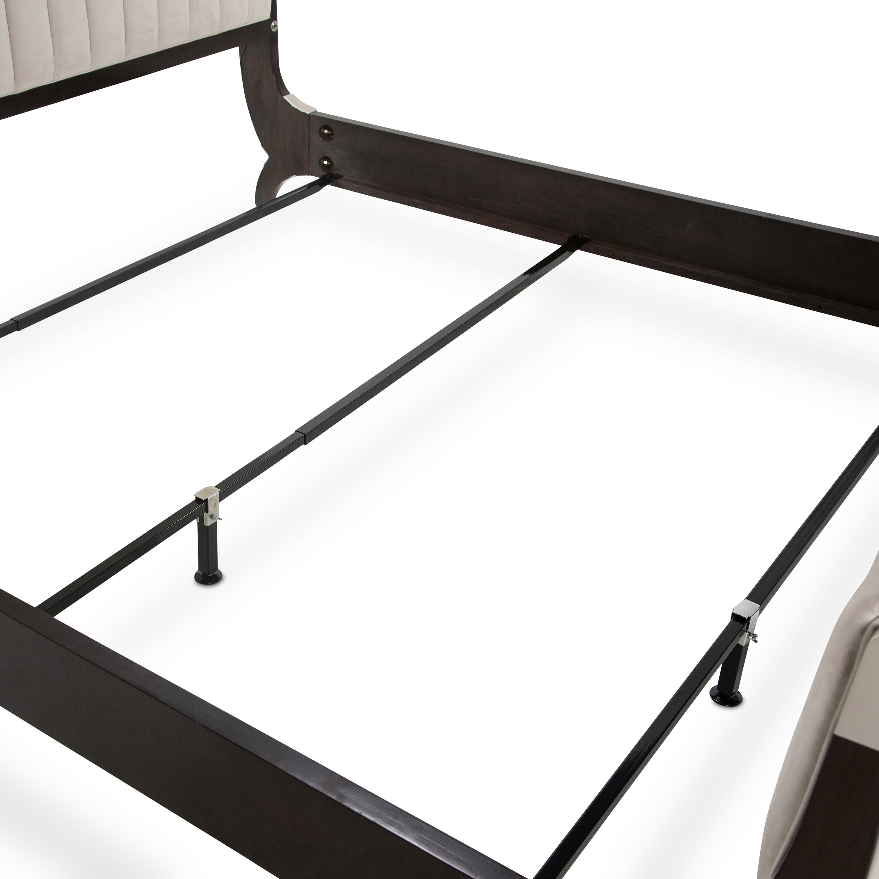 Michael Amini Paris Chic Tufted Sleigh Bed - Espresso