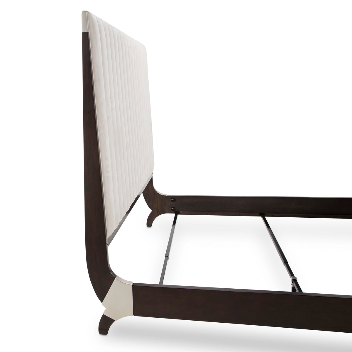 Michael Amini Paris Chic Tufted Sleigh Bed - Espresso