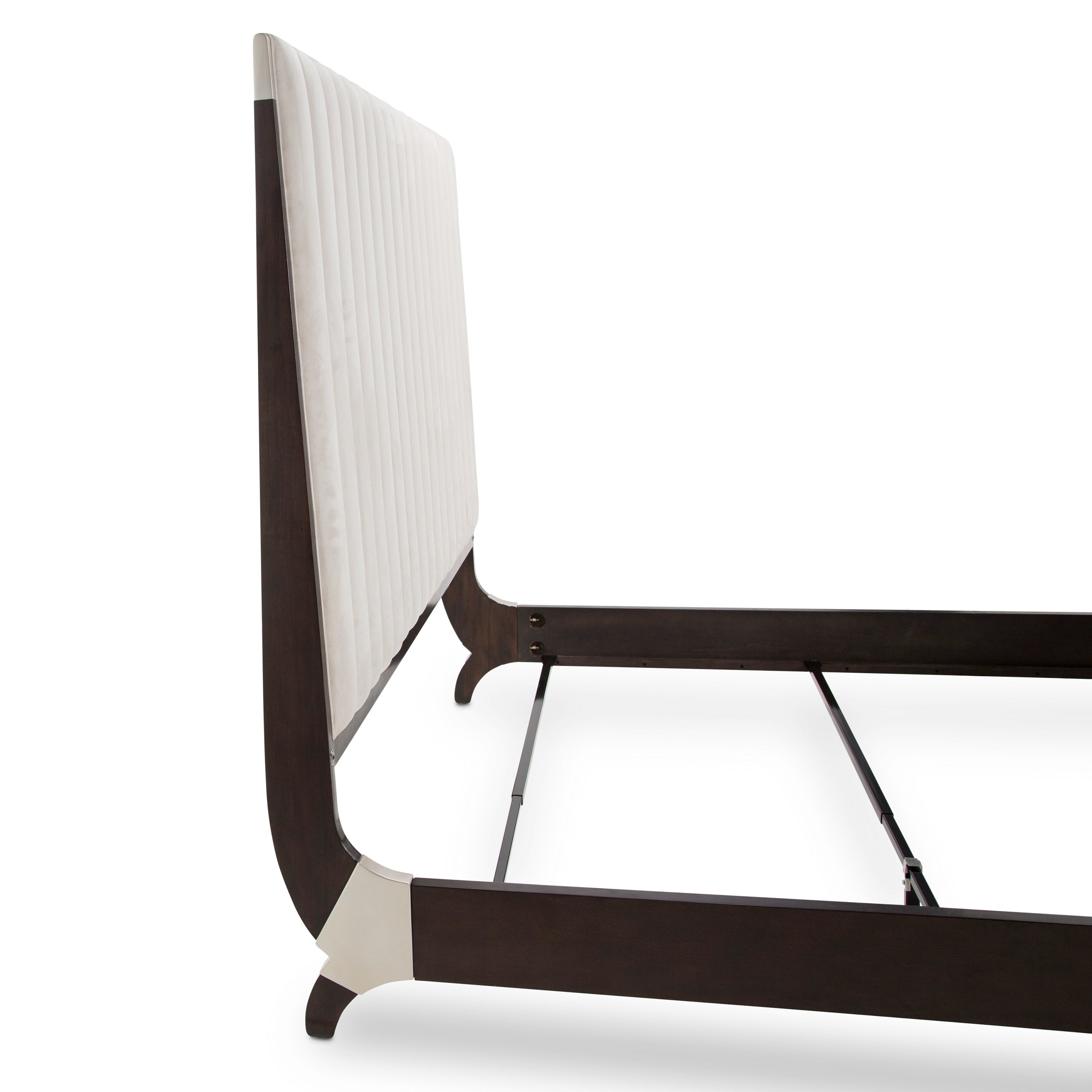 Michael Amini Paris Chic Tufted Sleigh Bed - Espresso