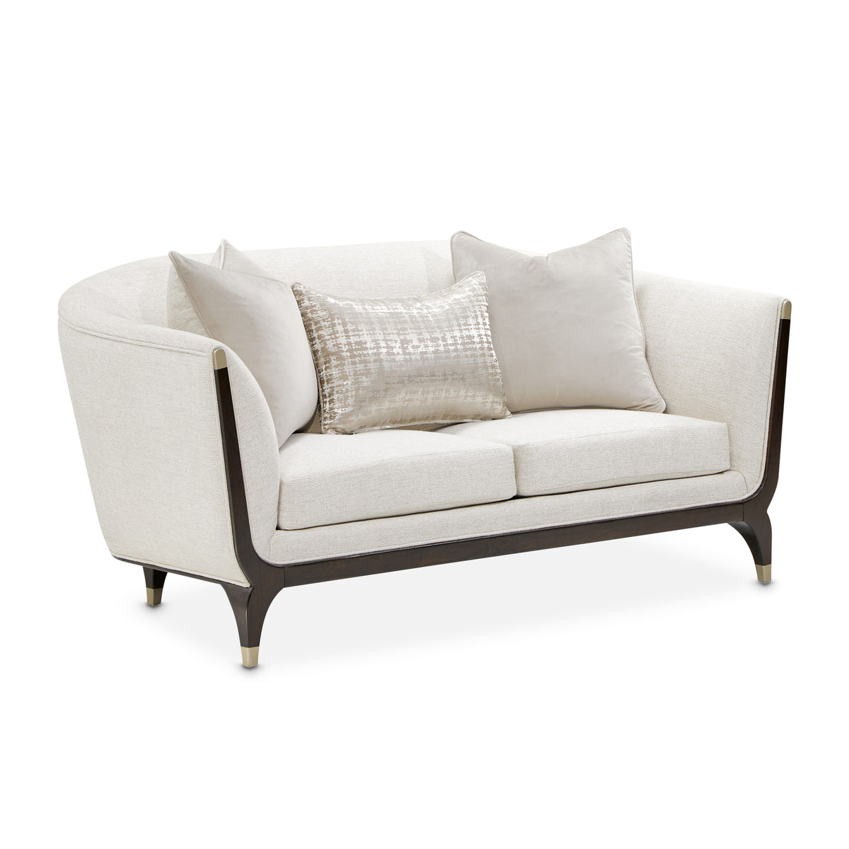 Michael Amini Paris Chic Loveseat - Cremini/Espresso