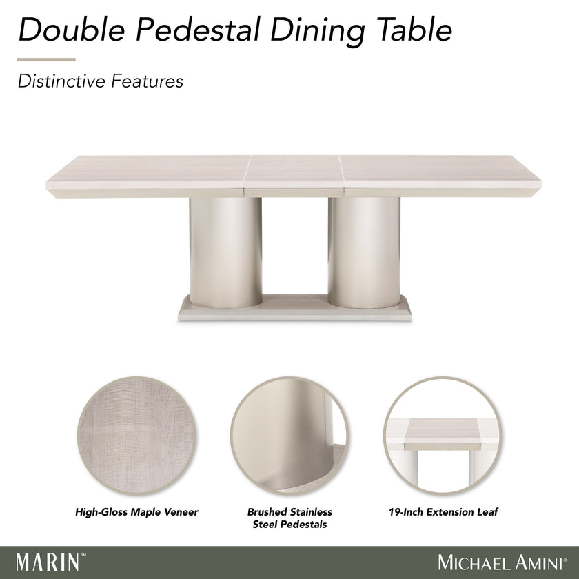 Michael Amini Marin Rectangular Dining Table - Greige