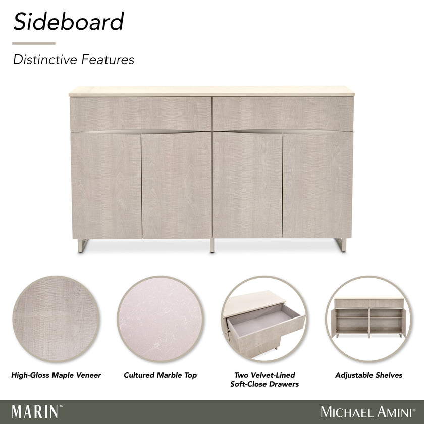 Michael Amini Marin Sideboard - Greige