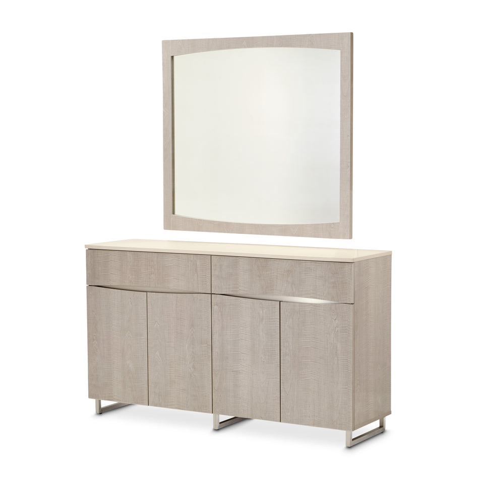 Michael Amini Marin Sideboard with Mirror - Greige