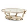 Michael Amini Platine de Royale Oval Cocktail Table - Champagne