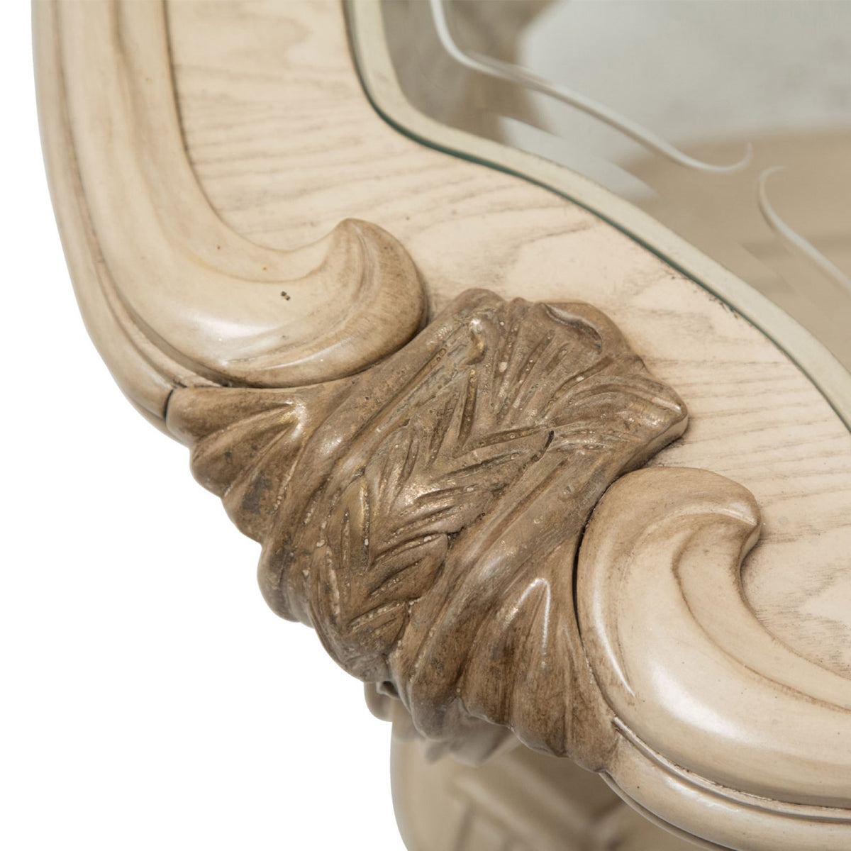 Michael Amini Platine de Royale End Table - Champagne
