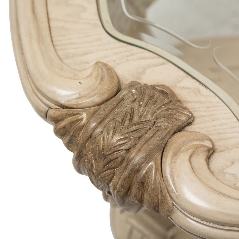 Michael Amini Platine de Royale End Table - Champagne