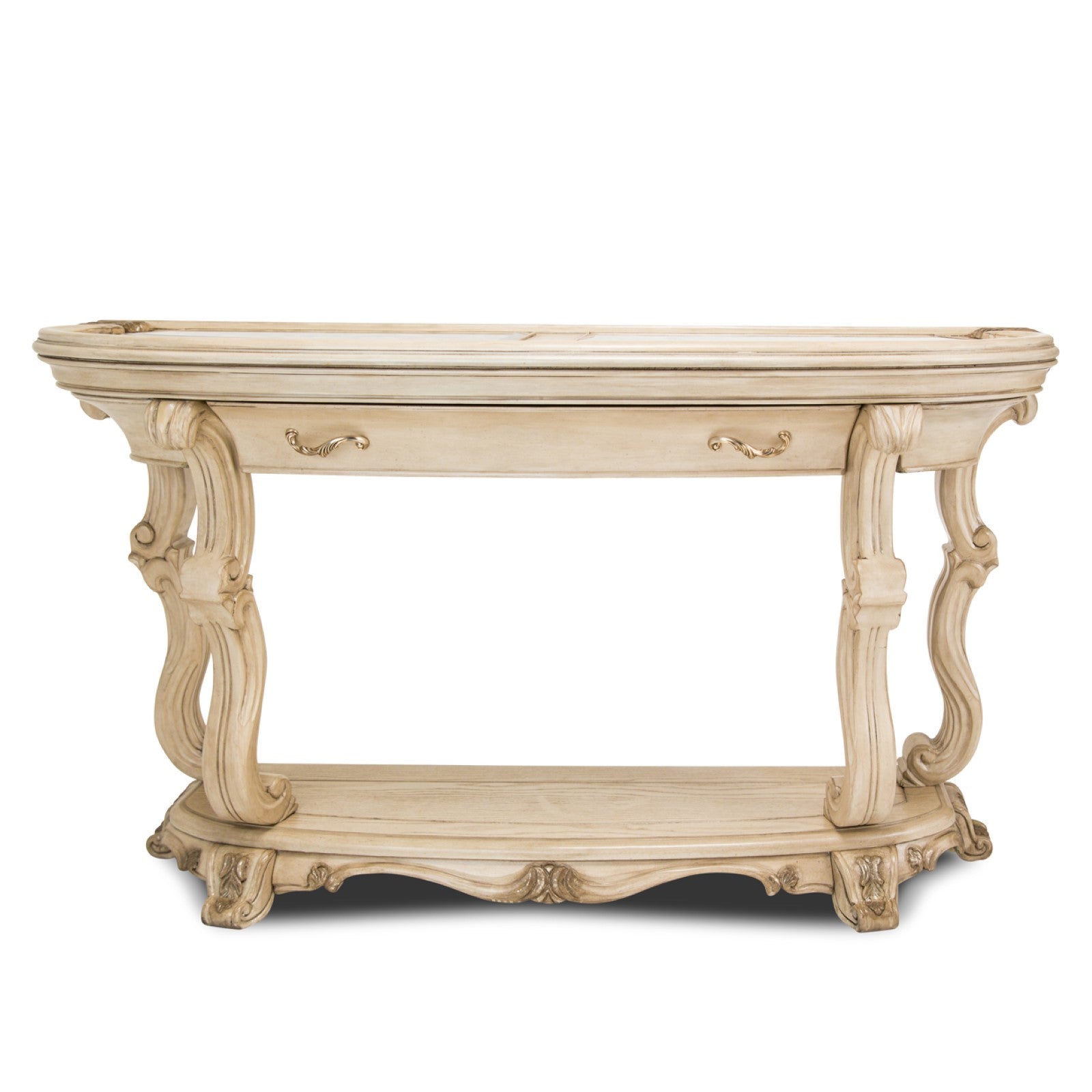 Michael Amini Platine de Royale Console Table - Champagne