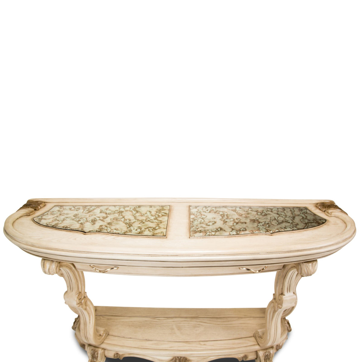 Michael Amini Platine de Royale Console Table - Champagne