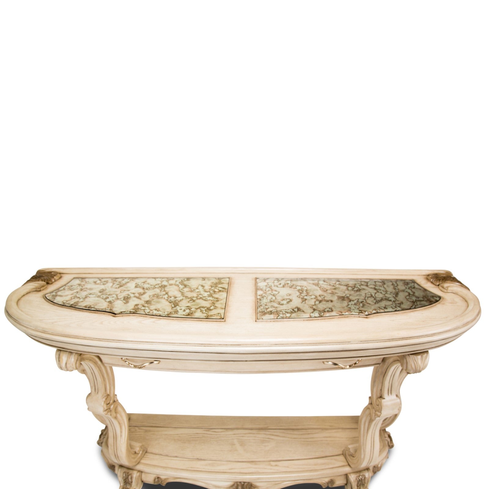 Michael Amini Platine de Royale Console Table - Champagne