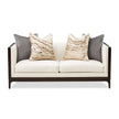 Michael Amini Belmont Place Loveseat - Cream/Espresso